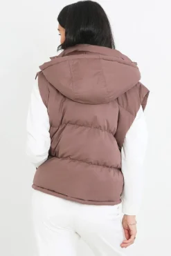 Cropped Hooded Padded Gilet