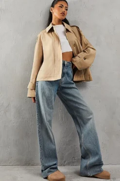 Cropped Length Trench Coat
