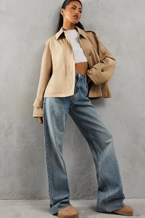 Cropped Length Trench Coat