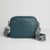 Crossbody Bag With Snake Print Strap