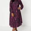Curve Abstract Shirt Dress