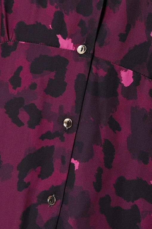 Curve Abstract Shirt Dress