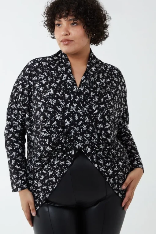 Curve Draped Dip Hem Top