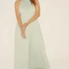 Curve Halter Neck Midi Dress