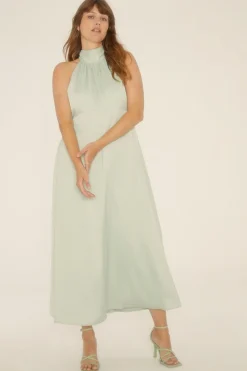 Curve Halter Neck Midi Dress