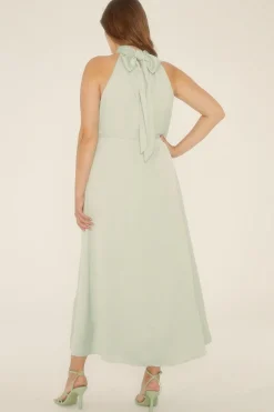 Curve Halter Neck Midi Dress