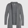 Curve Pocket Detail Longline Cardigan