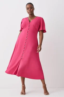 Curve Premium Crepe Midi Tea Dress