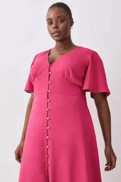 Curve Premium Crepe Midi Tea Dress