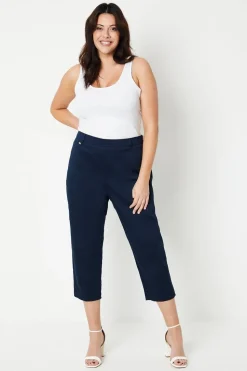 Curve Side Zip Stretch Crop Trousers