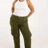 Curve Straight Leg Pocket Detail Cargo Joggers