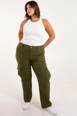 Curve Straight Leg Pocket Detail Cargo Joggers