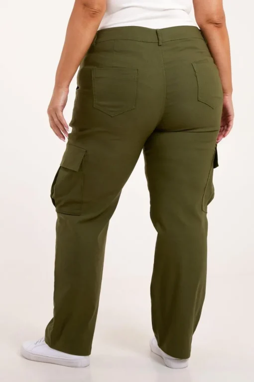 Curve Straight Leg Pocket Detail Cargo Joggers