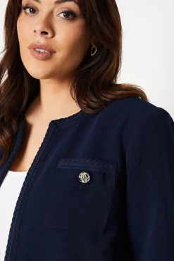 Curve Trim Detail Jacket