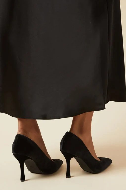 Danielle Velvet High Stiletto Heel Court Shoes