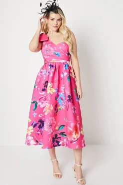 Debut London by Coast Floral One Shoulder Dress
