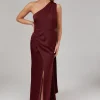 Debut London by Coast One Shoulder Tie Neck Detail Satin Bridesmaids Dress