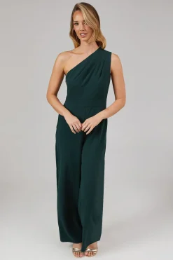 Debut London by Coast Ruched One Shoulder Scuba Crepe Bridesmaids Jumpsuit