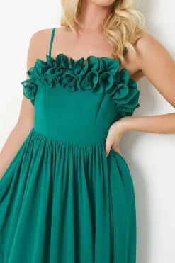 Debut London by Coast Ruffle Detail Midi Dress