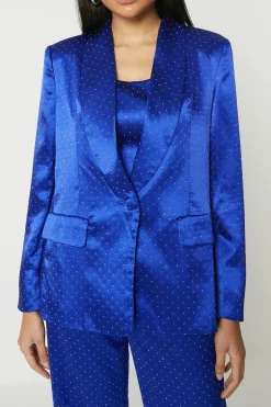 Debut London by Coast Satin Diamante Tailored Blazer