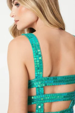 Debut London by Coast Sequin Embellished Mini Dress