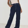 Denim Style Utility Parachute Trousers