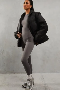 Detachable Sleeve Two In One Puffer Coat