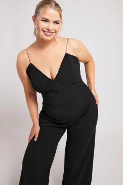 Diamante Corset Jumpsuit