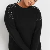 Diamante Embellished Knitted Jumper