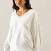 Diamante neckline v neck jumper