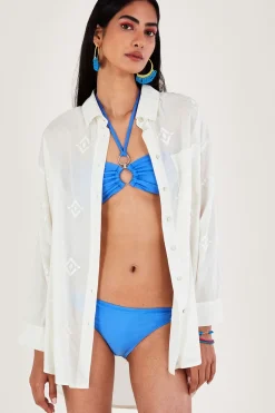 Diamond Embroidered Beach Shirt