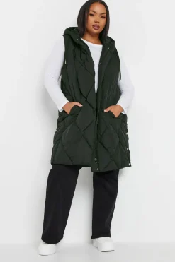 Diamond Quilted Midi Gilet