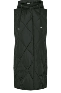 Diamond Quilted Midi Gilet