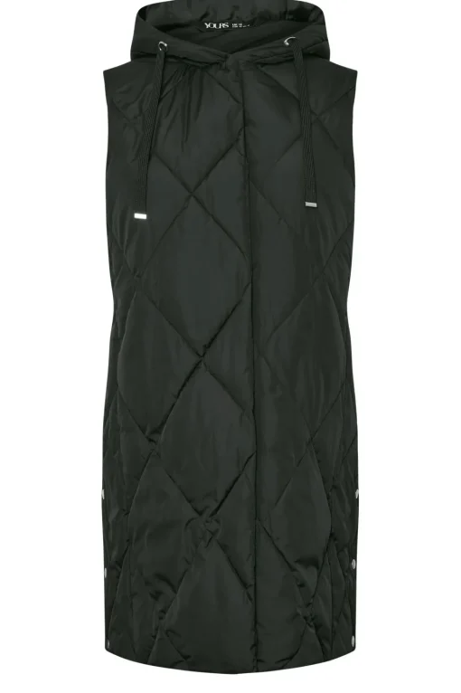 Diamond Quilted Midi Gilet