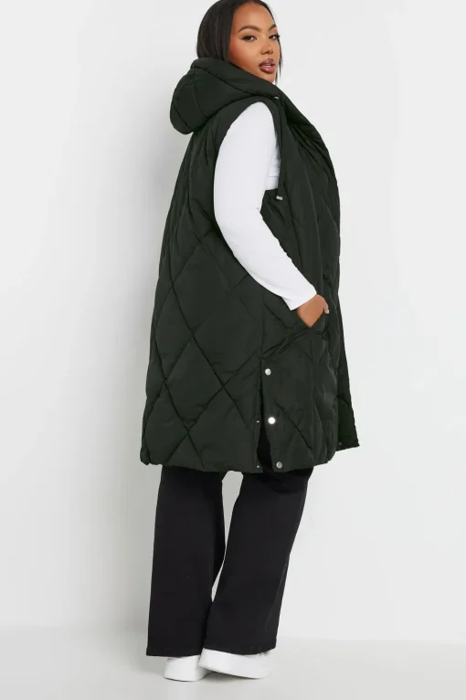 Diamond Quilted Midi Gilet