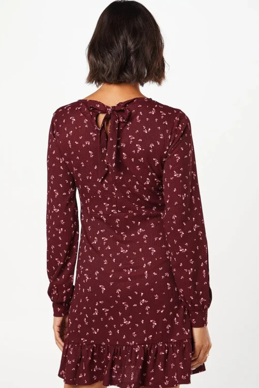 Ditsy Floral Frill Hem Mini Dress