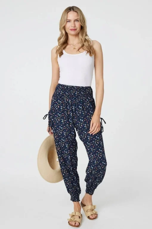 Ditsy Floral High Waist Harem Pants