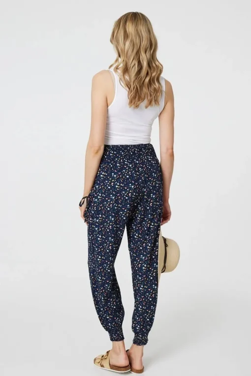 Ditsy Floral High Waist Harem Pants