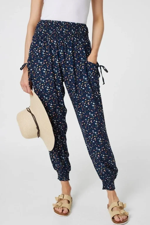 Ditsy Floral High Waist Harem Pants