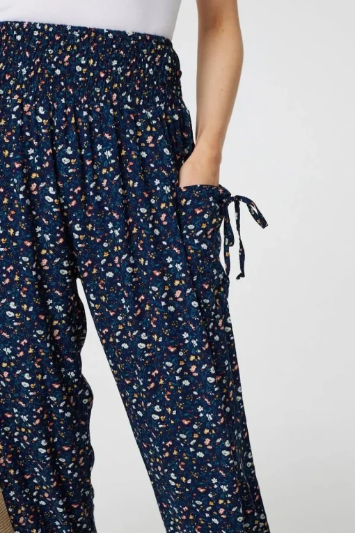 Ditsy Floral High Waist Harem Pants