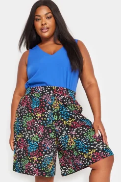 Ditsy Floral Print Jersey Shorts
