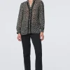 Ditsy Floral Semi Sheer Long Sleeve Blouse