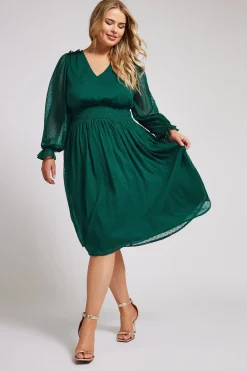 Dobby Midi Dress