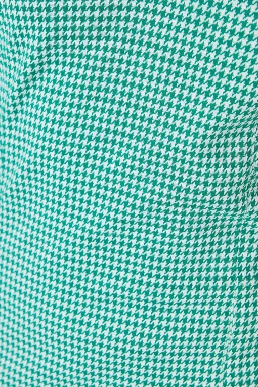 Dogtooth Jacquard Tab Belt Midi Dress