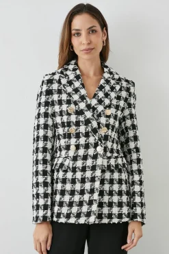 Dogtooth Tweed Blazer