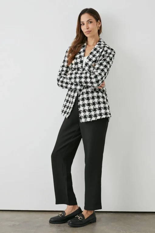 Dogtooth Tweed Blazer