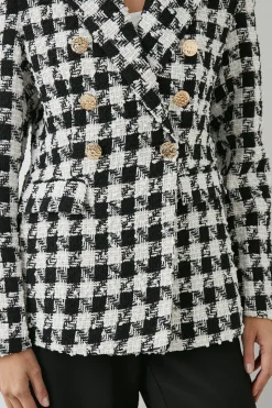 Dogtooth Tweed Blazer