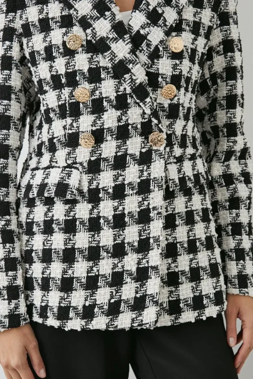 Dogtooth Tweed Blazer
