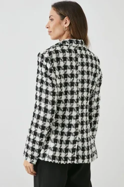 Dogtooth Tweed Blazer