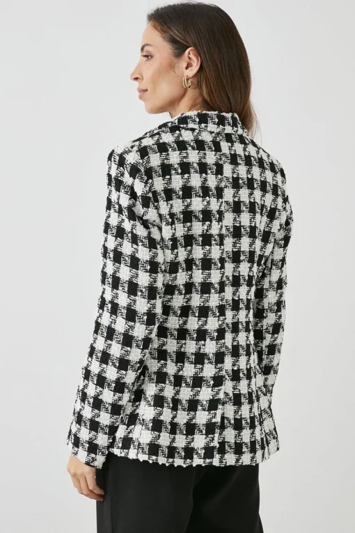 Dogtooth Tweed Blazer